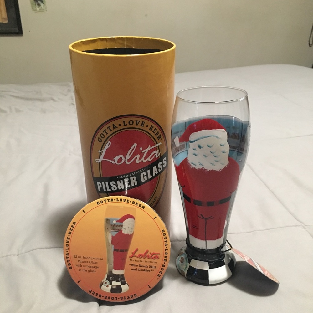 Lolita Pilsner Collection Hand Painted Glass